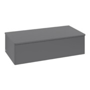 V&B Sideboard ohne Frontstruktur Antao 100x26,8x50cm, WBP w wal, Anthrac. m Lac