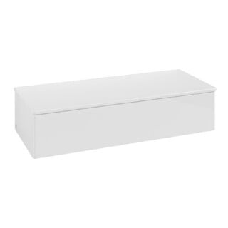 V&B Sideboard ohne Frontstruktur Antao 120x26,8x50cm, WBP hon. Oa, glo wh. Lac