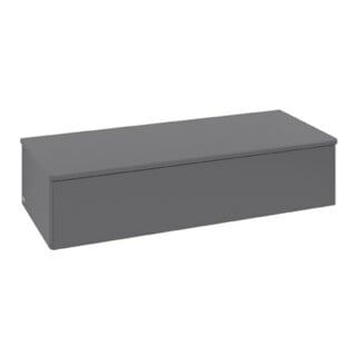 V&B Sideboard ohne Frontstruktur Antao 120x26,8x50cm, WBP Lac, Anthrac. m Lac