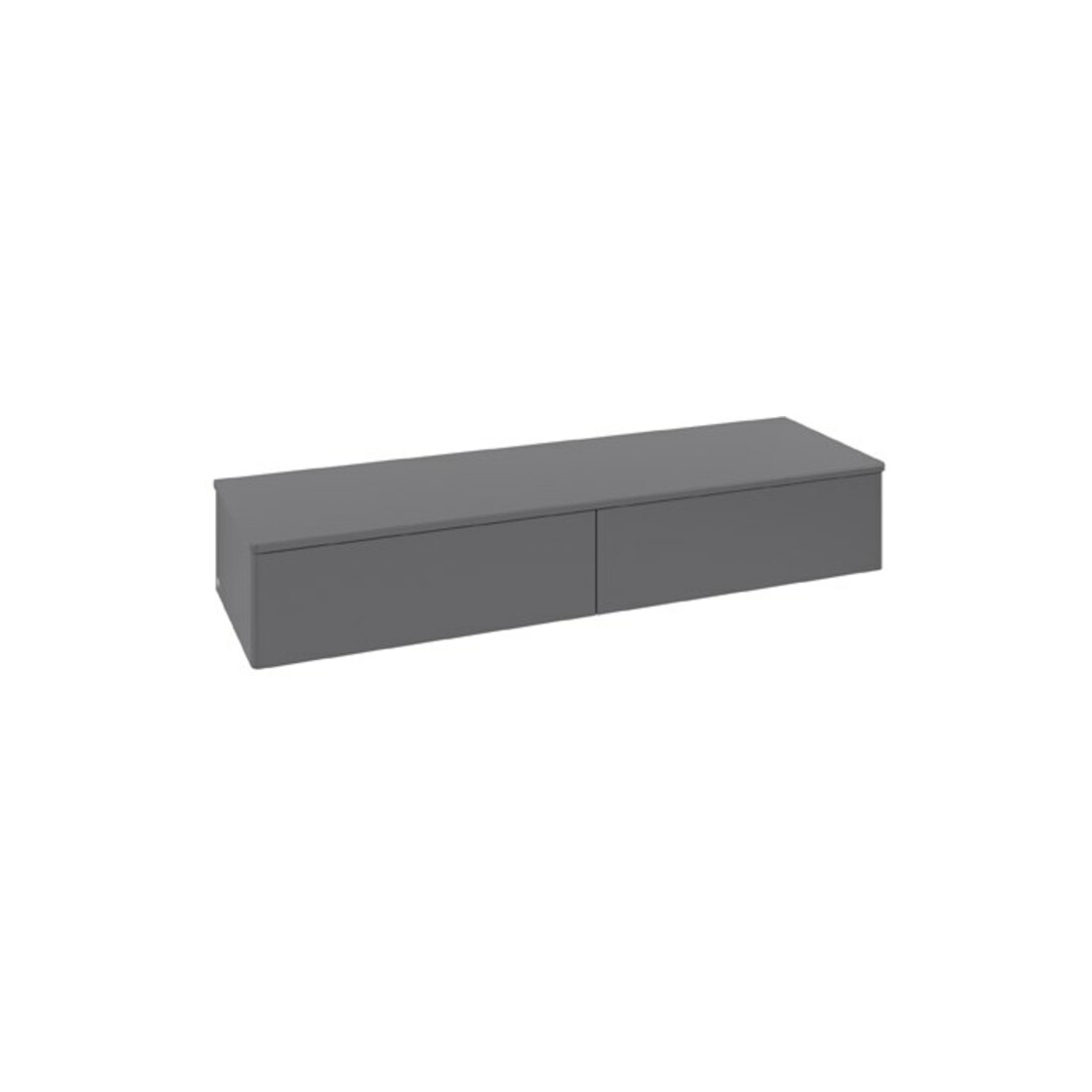 V&B Sideboard ohne Frontstruktur Antao 160x26,8x50cm, WBP Lac, Anthrac. m Lac