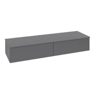 V&B Sideboard ohne Frontstruktur Antao 160x26,8x50cm, WBP w wal, Anthrac. m Lac