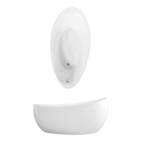 V&B Sonderform-Badewanne AVEO 190x95cm, freistehend, mit Schürze, weiß