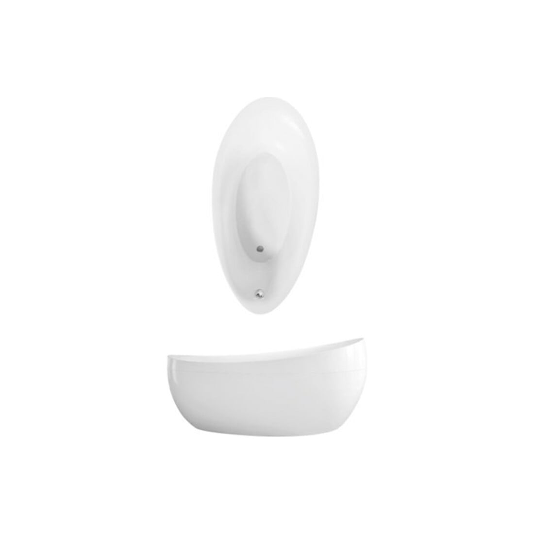 V&B Sonderform-Badewanne AVEO 190x95cm, freistehend, mit Schürze, weiß