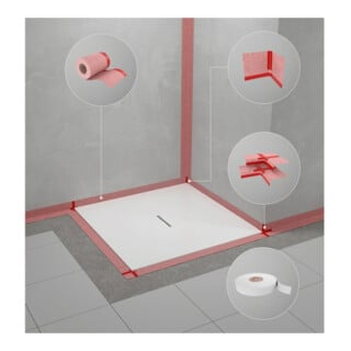 V&B Sopro système d'étanchéité pour tous modèles de receveurs de douche, pour installation