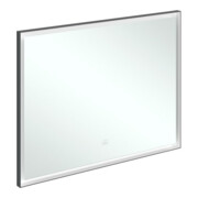 V&B Spiegel Subway 3.0 Alu-Rahmen, 100x75x4,75cm, sw matt/we ma