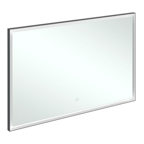 V&B Spiegel Subway 3.0 Alu-Rahmen, 120x75x4,75cm, sw matt/we ma