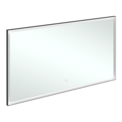 V&B Spiegel Subway 3.0 Alu-Rahmen, 140x75x4,75cm, sw matt/we ma