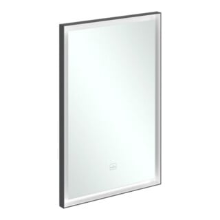 V&B Spiegel Subway 3.0 Alu-Rahmen, 50x75x4,75cm, sw matt/we ma