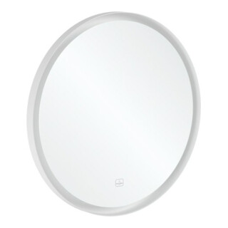 V&B Spiegel Subway 3.0 Cadre alu, rond, 71,2x71,2x4,5 cm, blanc mat