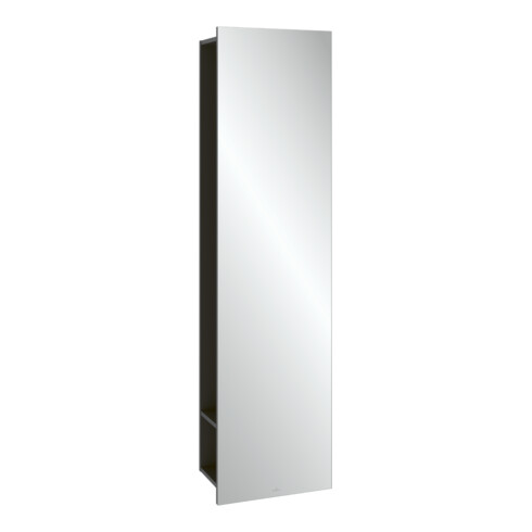 V&B Spiegelregal Subway 3.0 45x170x30cm, mit Regal links, black oak