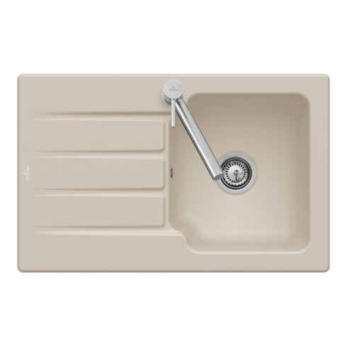 V&B Spüle Architectura 45 m Abl.garn, Exzenter, Chrom CeramicPlus