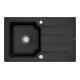 V&B Spüle Architectura 45 m Abl.garn, Exzenter, pure black-1