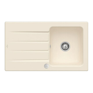 V&B Spüle Architectura 50 m Abl.garn, Exzenter, ivory CeramicPlus