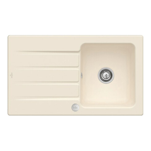 V&B Spüle Architectura 50 m Abl.garn, Exzenter, ivory CeramicPlus