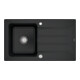 V&B Spüle Architectura 50 m Abl.garn, Exzenter, pure black-1
