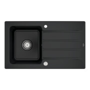 V&B Spüle Architectura 50 m Abl.garn, Exzenter, pure black