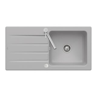 V&B Spüle Architectura 60 m Abl.garn, Exzenter, fossil CeramicPlus