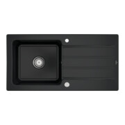 V&B Spüle Architectura 60 m Abl.garn, Exzenter, pure black