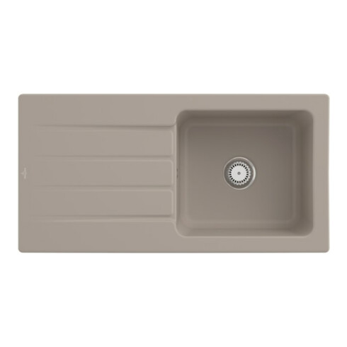 V&B Spüle Architectura 60 m Abl.garn, Hand., almond CeramicPlus