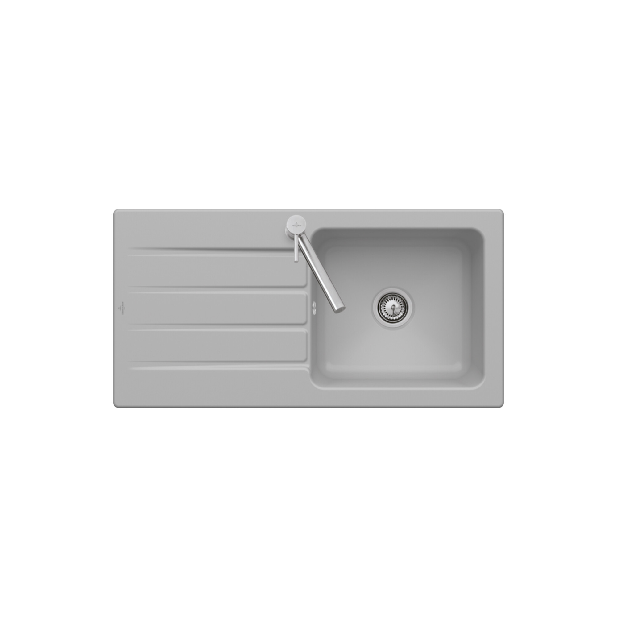 V&B Spüle Architectura 60 m Abl.garn, Handbetätigung, pure black ; Villeroy & Boch