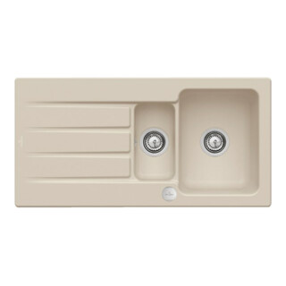 V&B Spüle Architectura 60 XR m Abl.garn, rd m Exzenter, almond C-plus