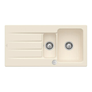 V&B Spüle Architectura 60 XR m Abl.garn, rd m Exzenter, ivory C-plus