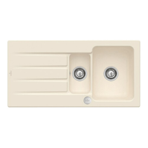 V&B Spüle Architectura 60 XR m Abl.garn, rd m Exzenter, ivory C-plus