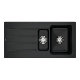V&B Spüle Architectura 60 XR m Abl.garn, rd m Hand., pure black