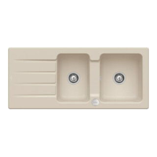 V&B Spüle Architectura 80 m Abl.garn, Exzenter, almond CeramicPlus