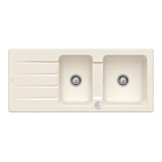 V&B Spüle Architectura 80 m Abl.garn, Exzenter, crema CeramicPlus