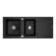 V&B Spüle Architectura 80 m Abl.garn, Exzenter, pure black-1