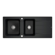 V&B Spüle Architectura 80 m Abl.garn, Exzenter, pure black