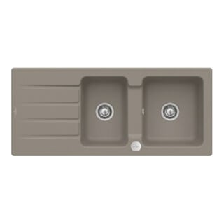 V&B Spüle Architectura 80 m Abl.garn, Exzenter, timber CeramicPlus