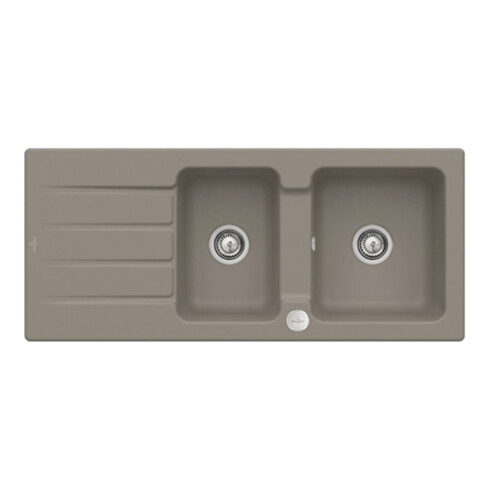 V&B Spüle Architectura 80 m Abl.garn, Exzenter, timber CeramicPlus