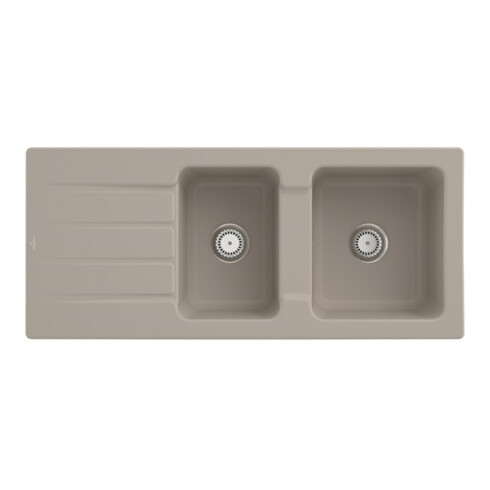V&B Spüle Architectura 80 m Abl.garn, Hand., almond CeramicPlus