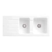 V&B Spüle Architectura 80 m Abl.garn, Hand., sn white CeramicPlus