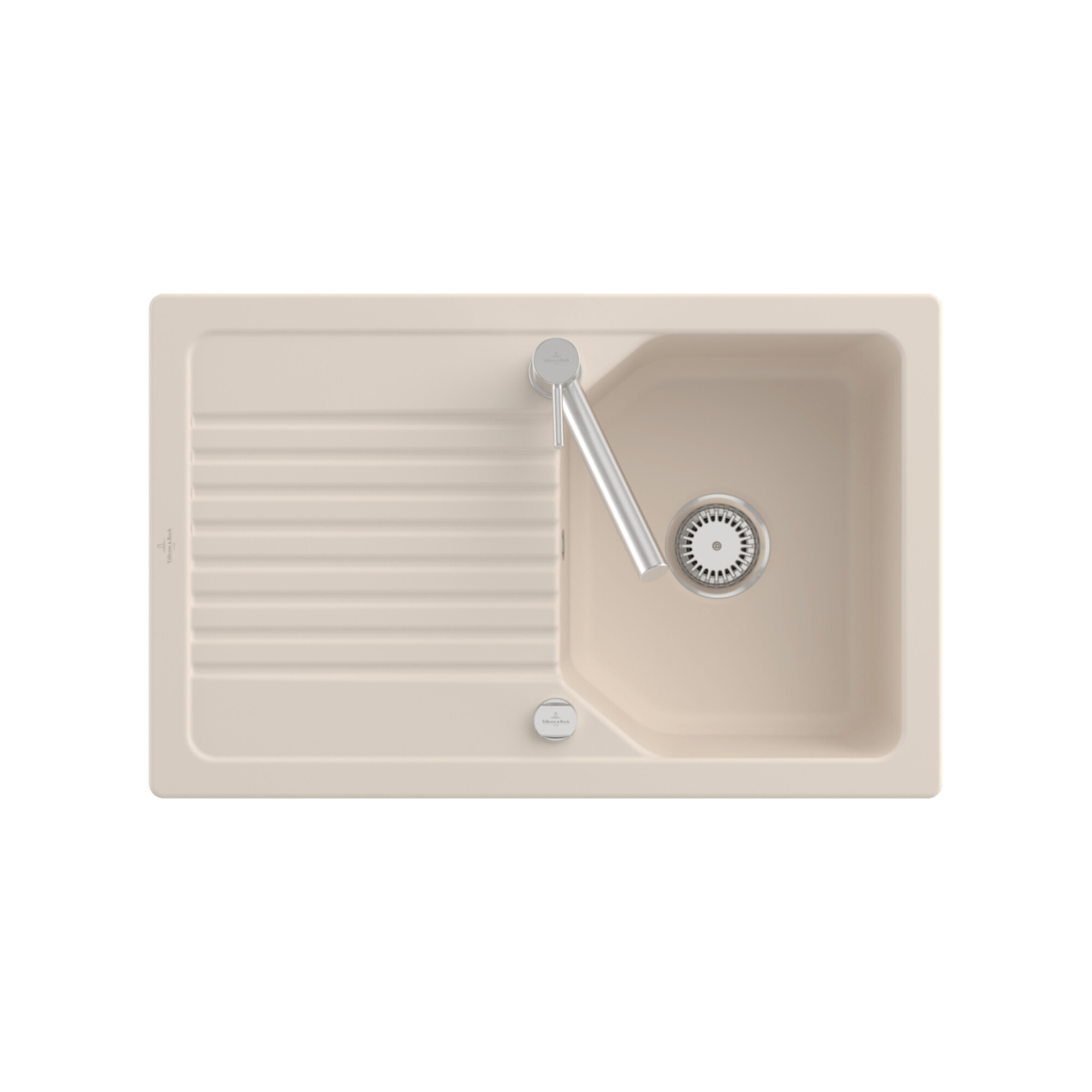 V&B Spüle Linara 45 m Abl.garn, Exzenter, ivory CeramicPlus ; Villeroy & Boch