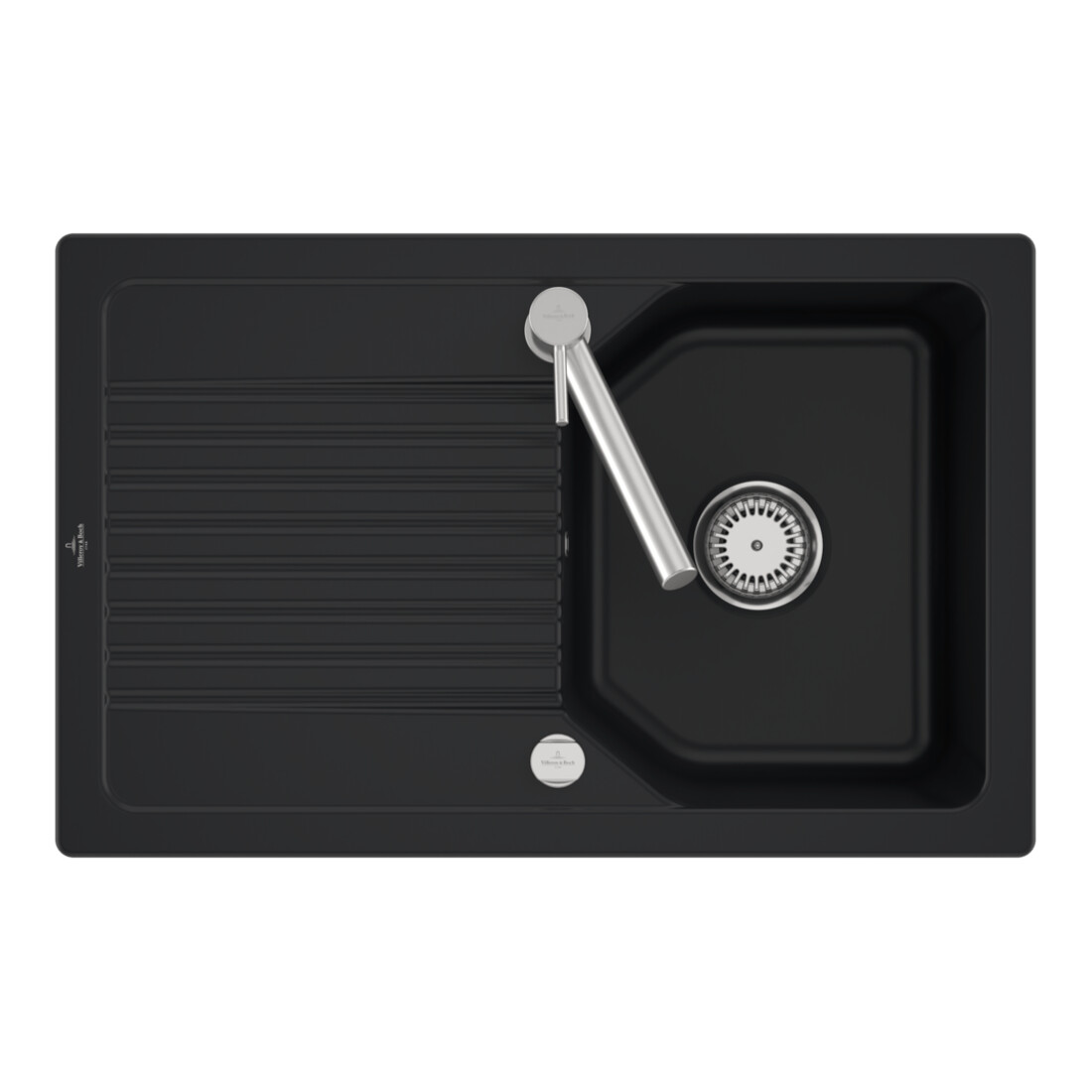 V&B Spüle Linara 45 m Abl.garn, Exzenter, pure black