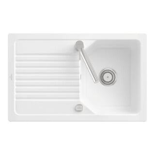 V&B Spüle Linara 45 m Abl.garn, Exzenter, sn wh. CeramicPlus