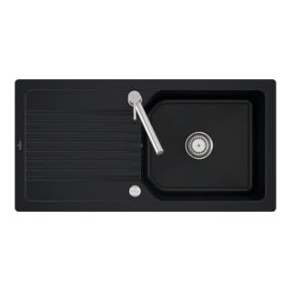 V&B Spüle Linara 60 m Abl.garn, Exzenter, pure black