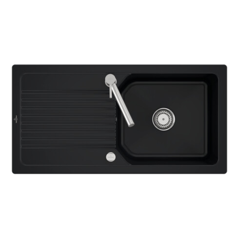 V&B Spüle Linara 60 m Abl.garn, Exzenter, pure black