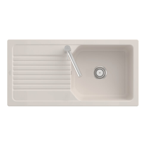V&B Spüle Linara 60 m Abl.garn, Hand., crema CeramicPlus