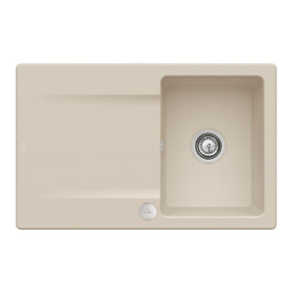 V&B Spüle Siluet 45 m Abl.garn, Exzenter, almond CeramicPlus
