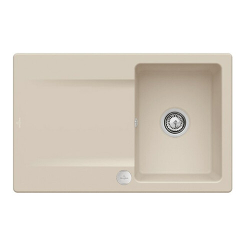 V&B Spüle Siluet 45 m Abl.garn, Exzenter, almond CeramicPlus