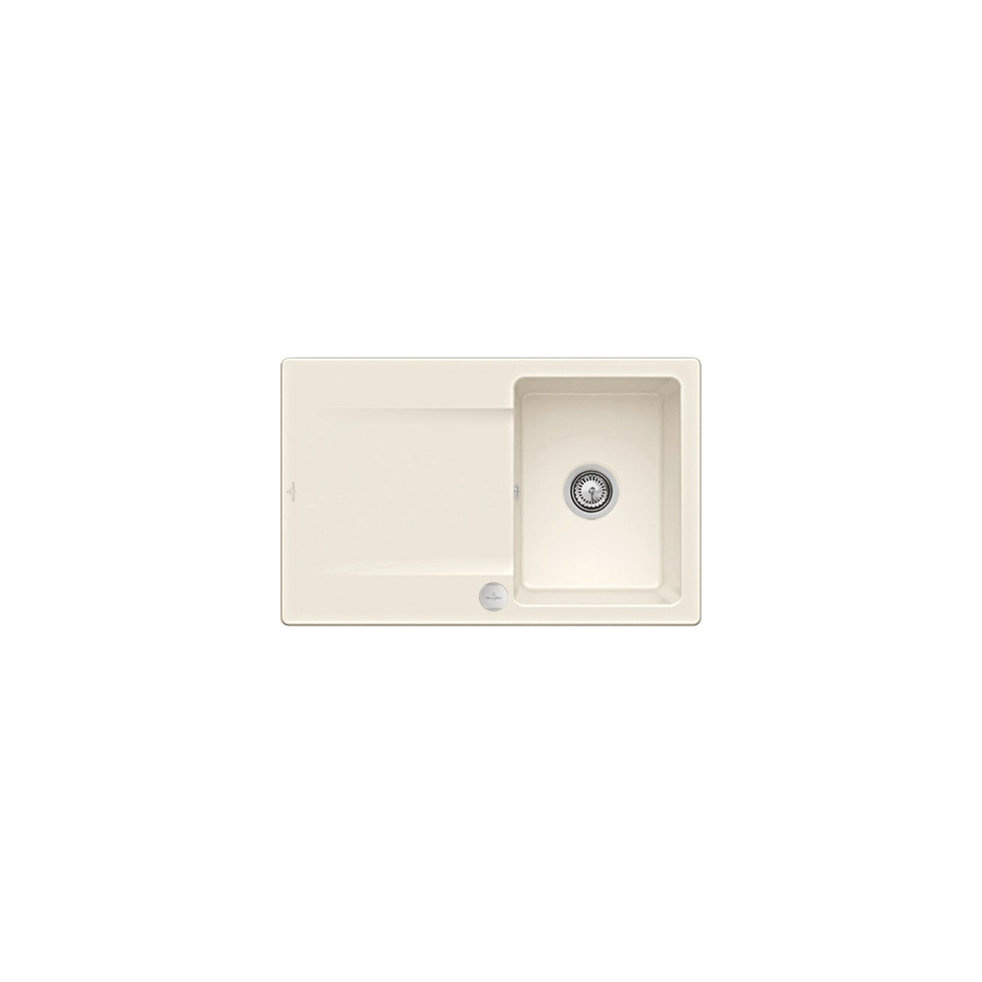 V&B Spüle Siluet 45 m Abl.garn, Exzenter, crema CeramicPlus ; Villeroy & Boch