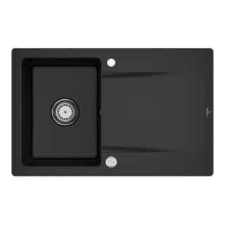 V&B Spüle Siluet 45 m Abl.garn, Exzenter, pure black