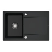 V&B Spüle Siluet 45 m Abl.garn, Exzenter, pure black