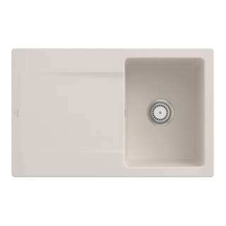 V&B Spüle Siluet 45 m Abl.garn, Hand., crema CeramicPlus
