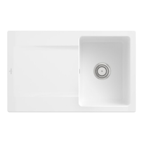 V&B Spüle Siluet 45 m Abl.garn, Hand., we alpin CeramicPlus