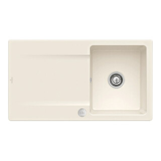 V&B Spüle Siluet 50 m Abl.garn, Exzenter, crema CeramicPlus